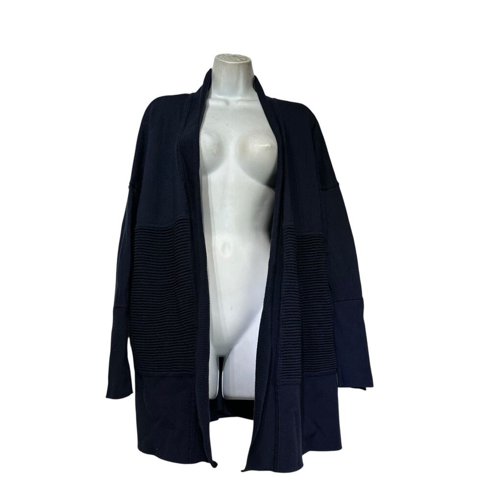 Lululemon Blue Sit In Lotus Wrap II Long Sleeve Open Cardigan Sweater